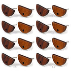 DoreenBeads 30Pcs Natural Wooden Stud Earrings Posts with Loop for Jewelry Making- Small Semicircle Wood Earring Posts with Ear Backs for Women DIY Earring Making Personalized Jewelry Findings - color: Small Semicircle