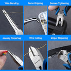 SPEEDWOX 6-Piece Mini Pliers Set - Needle Nose, End Cutting, Bent Needle Nose Diagonal, Long Nose and Linesman Pliers For Jewelry Making Beading,Craft Making Electronic Repair with Carrying Pouch - style: 6PCS A Set