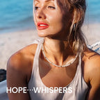 AGOT Beaded Gemstone Necklace for Women: Boho Bead Choker Natural Stone Necklaces - Handmade Jewelry for Summer Beach - color: White