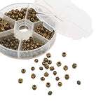 Beadthoven 360pcs 6 Style Antique Bronze Mixed Style Spacer Beads Tibetan Alloy Tube Round Barrel Column Metal Spacers for Jewelry Necklace Bracelet Making - color: Antique Bronze-Barrel-6styles