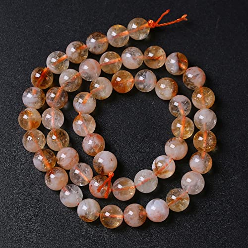 6MM 60PCS Natural Stone Citrine A Grade Quartz Crystal Loose Beads for Jewelry Making DIY Bracelet Necklace 1 Strand 15’’ - color: Citrine A, size: 6mm