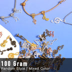 stino Metal Charms for Jewelry Making 100gram, Bulk Tibetan Silver & Gold Plated Trinkets for Earring Necklace Jewelry Making and Findings - color: Music Silver & Gold Bronze