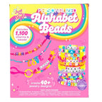 Just My Style ABC Beads by Horizon Group Usa, 1000+ Charms & Beads, Alphabet Charms, Accent Seed Star Wax Beading Cord, Satin Cord Key Ring Included, Bright, Small - style: ABC
