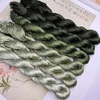 100% Nature Mulberry Handmade Embroidery Silk Thread Woven Jewelry Accessory Artificial Flowers Cross Stitch Floss DIY Sewing Kits 6 Gradient Colors 22m Each (32) - color: 32