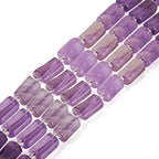 Craftdady Faceted Column Natural Amethyst Stone Beads Cylinder Tube Gemstone Loose Beads Energy Healing Crystal Stone 8-11x6-8mm for Jewelry Craft Necklace Bracelet Earring Making, 15~17pcs - color: Column Amethyst