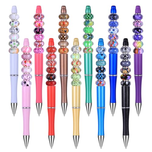 100 Pieces Assorted European Large Hole Fairy Wand Garden Beads, Mixed Color Lampwork Spacer Craft Beads for DIY Jewelry Making Supplies(Inner Flower Multicolor Color) - color: Inner Flower Multicolor Color