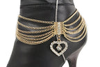 TrendyFashionJewelry Women Boot Bracelet Chains Gold Bling Metal Heart Love Western Fashion Anklet Shoe Charm Made In USA BC173