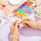 Goldwise Friendship Bracelet Kit, 16000 pcs with Seed Beads (2/3/4mm), Clay Beads, 7 Styles Letter Beads (A-Z), Variety of Charms, DIY Jewelry Making Crafts - size: 6 BOXES