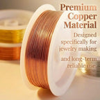 Copper Wire for Jewelry Making, 22 Gauge (0.6mm) 3Rolls 12Feet/Roll Jewelry Beading Wire & Essential Jewelry Making Supplies Premium Wires for DIY Jewelry Making, Crafts, Gardening (3rolls Set)