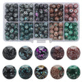 200pcs 8mm Crystal Beads for Jewelry Making Adults, 10 Colors Bracelet Beads Gypsy Polka Dot Round Glass Beads for DIY Bracelets Earrings Necklaces Crafts - color: Style 3