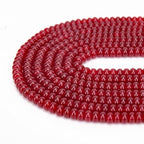 2 Strands (150PCs) Garnet Jade Rondelle Beads, 5 * 8mm Gemstone Loose Spacer Abacus Disk Beads for DIY Bracelet Necklace Earrings Jewelry Making, Craft Supplies Beading Kit - color: Garnet Jade, size: 5*8MM