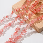 Natural Chip Stone Beads About 200pcs Watermelon Red Stones 5-8mm Irregular Gemstone Healing Crystal Loose Rocks for Bracelet Necklace Earrings Jewelry Making (Watermelon Red) - color: Watermelon Red