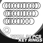 Keychain, 68PCS Swivel Snap Hooks with Key Rings, Metal Lobster Claw Clasp,34PCS Keychains Clips Hooks and 34PCS Key Chain Rings,Keychain Rings for DIY Crafts,Jewelry Making (Black) - color: black