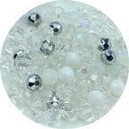 400pcs 3mm Round Crystal Glass Beads Round Faceted Spacer Beads for Jewelry Making Bracelet Earring Necklace Wind Chimes Suncatchers DIY Craft Making Supplies(White Series) - color: White Series, size: 3mm