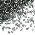 uxcell 1400Pcs Glass Bugle Beads, 1.5x1.5mm Tube Mini Loose Glass Seed Spacer Bead for DIY Earrings Necklaces Bracelets Jewelry Making (Silver-Gray) - color: Silver-Gray, size: 1.5x1.5mm