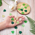 Crafans 120Pcs Acrylic Maple Leaf Pendants 4 Colors Transparent Frosted Leaf Charms Plant Tree Leaves Beads Charms for Autumn Crafts Jewelry Making - color: 4 Greens