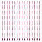 MECCANIXITY Ball Bead Chain Beaded Necklace Chains 5 Inch Adjustable Metal Ball Chains 2.4mm/0.1inch Keychain for Jewelry Making,DIY Craft Projects,Pack of 36(Pink) - color: Pink