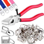 Key Fob Hardware Kit with Installation Pliers - color: 50 Pcs
