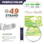 The Beadsmith Flex-Rite Beading Wire - 49-Strand Nylon-Coated Stainless-Steel Wire, 0.014" (0.35 mm) Dia, Purple, 30 ft Spool, Durable Necklace & Bracelet String, for Jewelry Making Supplies - color: Purple, size: .014” Dia - 30 ft