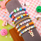 BONNY BOXX 3600PCs Easter Day Clay Beads Set, Flat Round Disc Heishi Polymer Clay Beads with Letter Beads & Charms for Friendship Bracelet Making, Easter Basket Stuffer for DIY Crafts Birthday Gifts - color: Clay Beads Set - 004
