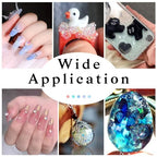 0.4lbs 1-3mm Tiny Glass Beads Iridescent No Hole Crystal Mini Nail Beads Water Droplet Small Glass Balls Bulk for Nail Art Crafts DIY Vases Resin Filler Jewelry Making Supplies - color: Clear AB