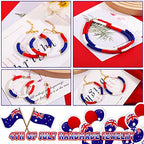 Batiyeer 3000 Pcs Red White and Blue Clay Beads Bracelet Making Kit 6 mm Patriotic 4th of July 250th Anniversary Spacer Beads Heishi Polymer Clay Bead for Necklace Earring Bracelet Making - color: Red, Blue, White