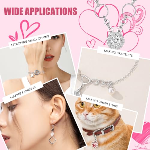 500 Pcs Double Open Jump Rings Kit, Stainless Steel Mini Round Split Craft Jump Keychains Key Ring with Double Loops Connectors for Jewelry Making, Bracelets Necklace Repair, DIY (4, 6, 8, 10, 12mm) - color: 500 Pcs Silver