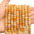 BONNY BOXX 1 Strand Natural 5 * 8mm Yellow Jade Rondelle Beads, Natural Abacus Disk Stone Beads Loose Spacer Gemstone for DIY Bracelet Necklace Jewelry Making - color: Yellow Jade, size: 5*8MM