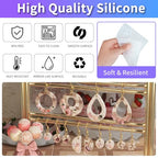 RESIN GO Epoxy Resin Earring Molds, 328 PCs UV Resin Jewelry Molds Kit with Holes, Variety Shapes Keychain Pendant Necklace Bundle Complete Set Clearance, Silicone Molds for Teen Female