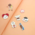 Bulk Gold Enamel Charms for Jewelry Making, Colorful Metal Charms Pendant for Bracelet Necklace and Crafting - color: Cartoon Dog Brown & White