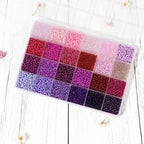Purple Color 3mm Seed Beads, 5200Pcs Glass Seed Beads Kit with Storage Box for DIY Necklace Bracelet Crafts - color: Purple