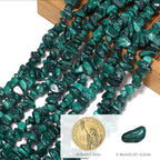 30in Malachite Natural Chip Stone Beads 5-8mm About 230pcs, Irregular Drilled Dark Green Bead for Bracelets Jewelry Making Supplies for Adults, DIY Crafts. - color: Malachite
