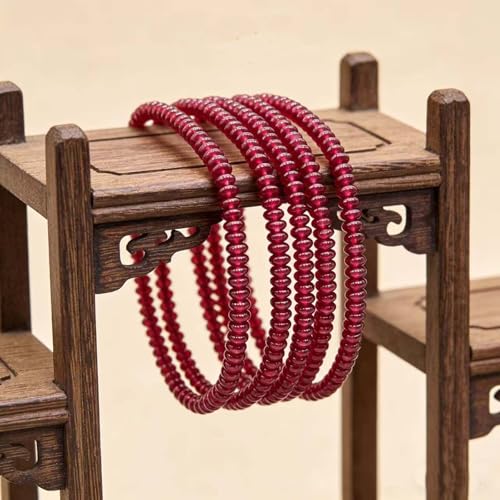 Natural Mulitcolor Rondelle Beads Natural Stone Disk Beads Loose Gemstone Spacer Bead for DIY Bracelet Necklace Jewelry Making（4 * 2mm 1 Strand 150pcs Red） - color: Red