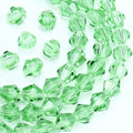 Dowarm 1000PCS 4mm Glass Bicone Beads for Craft Jewelry Making, DIY Bracelet, Necklace, Dolls, Wine Charms, Wind Chimes, Suncatchers, Bulk Small Faceted Crystal Beads, Light Green - color: 12-Light Green, size: 4MM