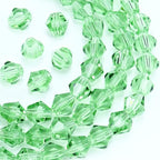 Dowarm 1000PCS 4mm Glass Bicone Beads for Craft Jewelry Making, DIY Bracelet, Necklace, Dolls, Wine Charms, Wind Chimes, Suncatchers, Bulk Small Faceted Crystal Beads, Light Green - color: 12-Light Green, size: 4MM