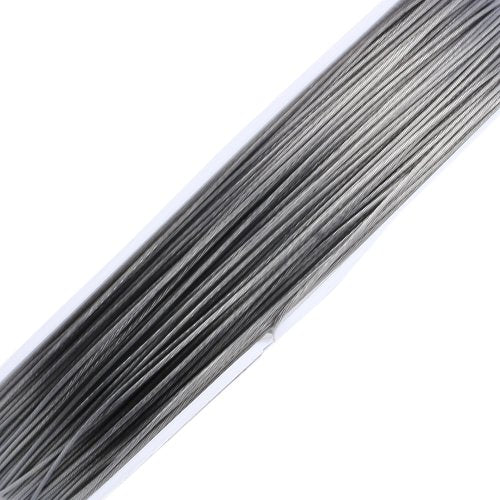 BEADNOVA 0.019-Inch 7-Strand Nylon Coated Stainless Steel Bead Stringing Wire for Jewelry Making (33-Feet)