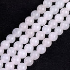 HAAMIIQII 6mm Natural White Jade Beads Round Gemstone Loose Beads for Jewelry Making 2 Strands (120-130pcs) - color: White Jade, size: 6mm (120-130pcs)