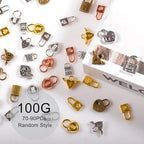 stino 100 Gram Metal Charms for Jewelry Making, Silver & Gold Plated, Bulk Pack for Bracelets, Necklaces, Crafts - color: Heart Lock Mixed Color