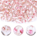 15Pcs Resin Beads Round 16mm Dried Flowers Pink Fit for DIY Jewelry Bracelet Necklace Keychain Beadable Pens Mobile Phone Chain Making Cute (Flower-Pink) - color: Flower-Pink