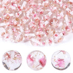 15Pcs Resin Beads Round 16mm Dried Flowers Pink Fit for DIY Jewelry Bracelet Necklace Keychain Beadable Pens Mobile Phone Chain Making Cute (Flower-Pink) - color: Flower-Pink