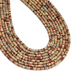 190 Pcs 2x4mm Aqua Terra Jasper Stone Bead Heishi Disc Gemstone DIY Beads for Bracelets Jewelry Making Crafts - color: Aqua Terra Jasper, size: 2x4mm