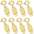 S925 Sterling Silver Magnetic Necklace Clasps and Closures, Magnetic Clasps for Necklaces,Magnetic Clasp Converter for Jewelry Making Supplies (8golden) - color: 8golden