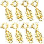 S925 Sterling Silver Magnetic Necklace Clasps and Closures, Magnetic Clasps for Necklaces,Magnetic Clasp Converter for Jewelry Making Supplies (8golden) - color: 8golden