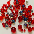 Red Round Crystal Glass Beads for Jewelry Making (4/6/8/10/12mm), Smooth Round Natural Gemstone Glass Spacer Loose Beads for Crafts Bracelets Necklaces Charms - color: Round Smooth Glass Beads:Red