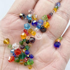 600pcs Bicone Crystal Beads 3mm Crystal Glass Faceted Beads for Necklace Bracelet Earrings DIY Jewelry Crafts Making Supplies(Black) - color: Black, size: 3mm