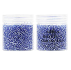 Bala&Fillic 12/0 Glass Seed Beads Clear Blue Color Silver Lined Seed Beads About 10000pcs/110g in Box (Blue Silver Lined) - color: Blue, size: 2mm