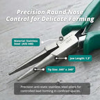 Excelta 2843 Medium Round Nose Plier, Jewelry Tool for Safe Wire Loops, Rings, and Wraps, Ideal for Gold, Silver, and Copper Crafts, Electronics Repair, Bench Work, and Small Tool Sets - size: 5.75 Inch, style: Cushioned Grip, Small Nose, 2843
