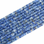 150pcs 2x4mm Natural Blue Sodalite Stone Tube Shape Beads Loose Flat Round Cylinder Flat Spacer Black Stone Beads for Bracelet Earrings Jewelry Making - color: Blue Sodalite, size: 2x4mm Tube shape