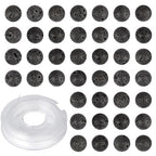 4mm 200pcs Natural Stone Round Beads Black Lava Genuine Stone Beading Loose Gemstone DIY Charm Smooth Beads for Bracelets Necklaces Earrings Hole Size 1mm (Black Lava 4mm) - color: Black Lava, size: 4mm