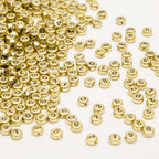1000Pcs Acrylic Number Beads Round Number Round Beads 4x7mm Mixed Number Beads, for Jewelry Bracelets Necklaces Key Chains Making (Gold) - color: Gold